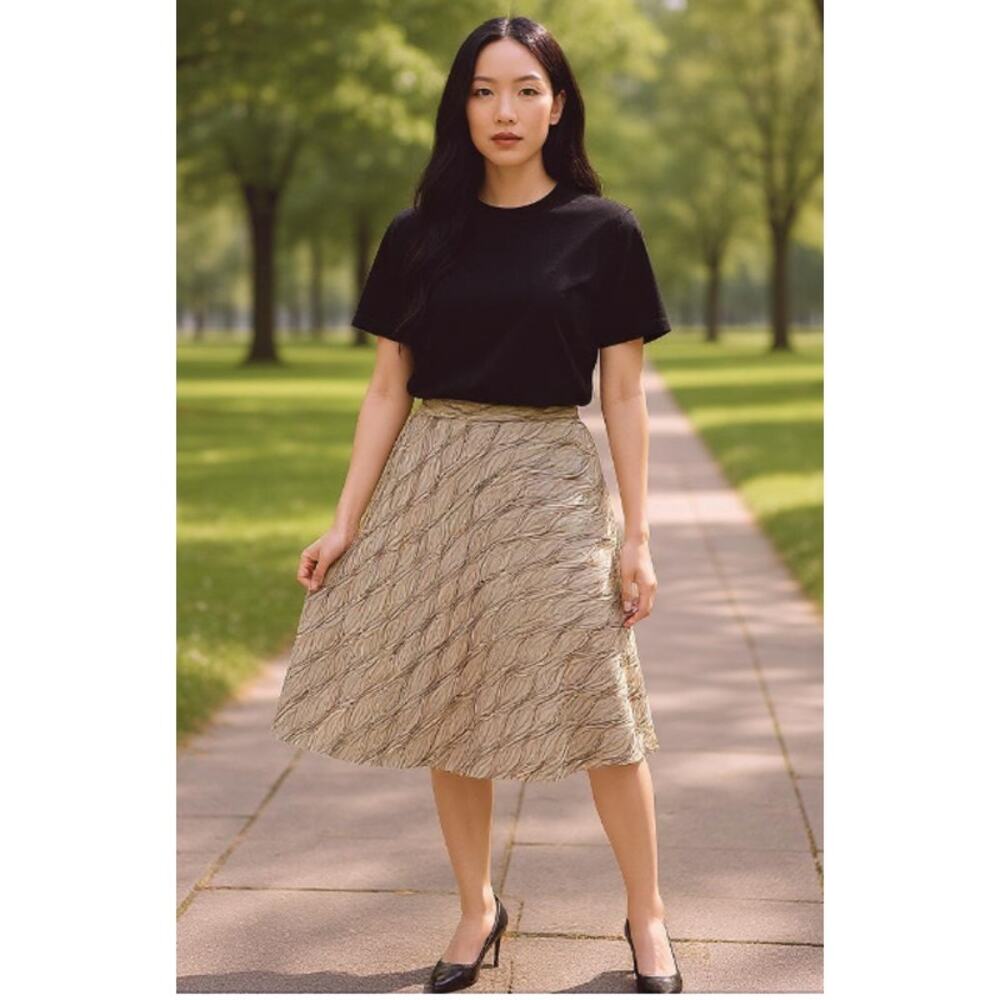 Jones New York 100% Double Layer Silk Midi Skirt size 4P - Picture 8 of 8